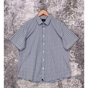 Untuckit Performance Shirt XXL Mens Plaid Short Sleeve Casual Button 2XL.